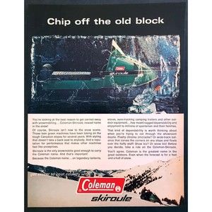 1971 Coleman Skiroule Snowmobile photo "Newest Name in Snow" vintage print ad